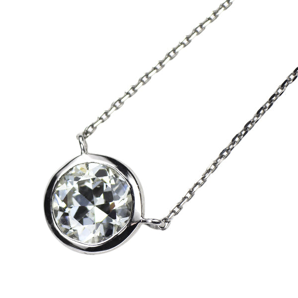 新品 Pt900/ Pt850 サーキュラーブリリアントカット ダイヤモンド ペンダントネックレス 0.589ct E I1