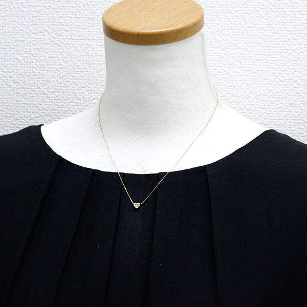 新品 K18YG ハートシェイプ ダイヤモンド ペンダントネックレス 0.333ct L SI1