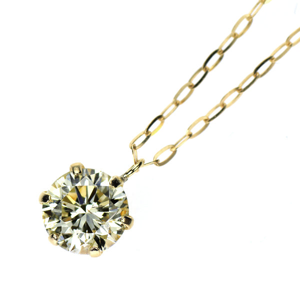 新品 K18YG ダイヤモンド ペンダントネックレス 0.751ct M I1 VG