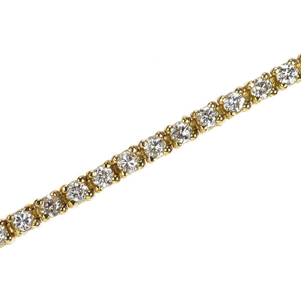 新品 K18YG ダイヤモンド テニス ブレスレット 0.90ct