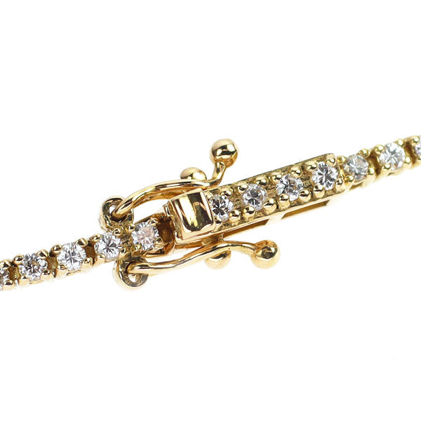 新品 K18YG ダイヤモンド テニス ブレスレット 0.90ct