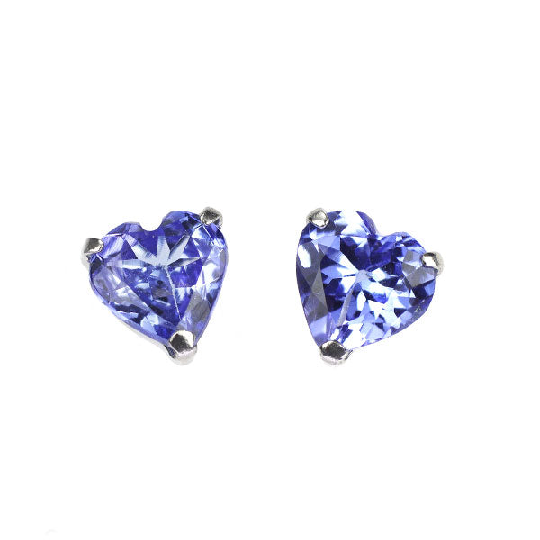 新品 Pt900 ハートシェイプ タンザナイト ピアス 0.70ct 【エスコレ】