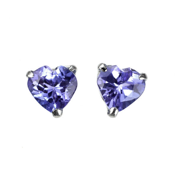 新品 Pt900 ハートシェイプ タンザナイト ピアス 0.70ct 【エスコレ】