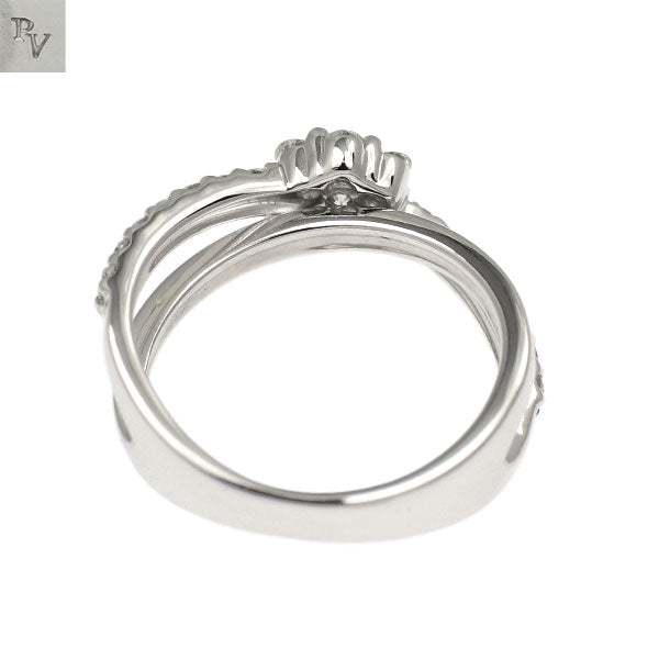 ポンテヴェキオ K18WG ダイヤモンド リング 0.53ct フラワー