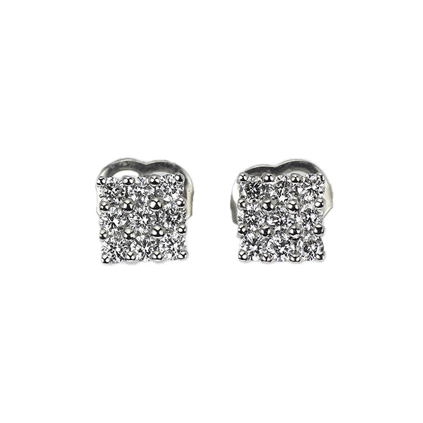 ポンテヴェキオ K18WG ダイヤモンド ピアス 0.22ct スタッド