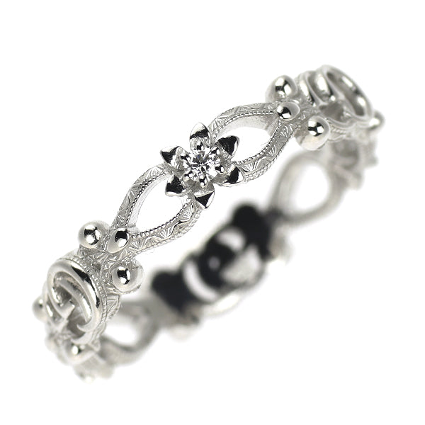 グッチ K18WG ダイヤモンド リング フローラ 12号