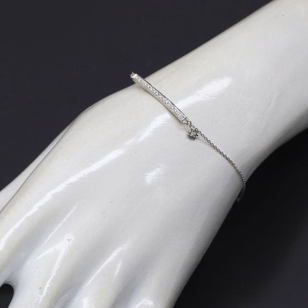 スタージュエリー K18WG ダイヤモンド ブレスレット 0.07ct