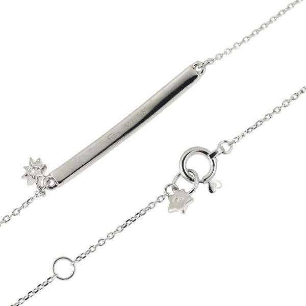 スタージュエリー K18WG ダイヤモンド ブレスレット 0.07ct