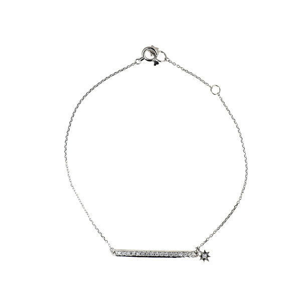 スタージュエリー K18WG ダイヤモンド ブレスレット 0.07ct
