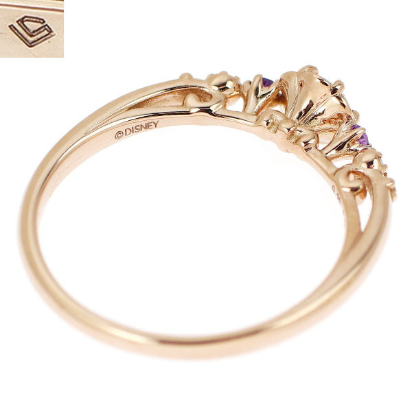セントピュール/ディズニー K18PG ダイヤモンド アメジスト リング 0.20ct D0.02ct ラプンツェル