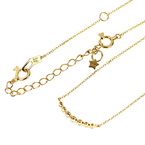 スタージュエリー K18YG ダイヤモンド ペンダントネックレス 0.14ct