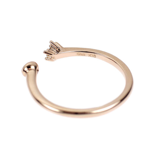 スタージュエリー K18PG ダイヤモンド リング 0.05ct スター＆ムーン