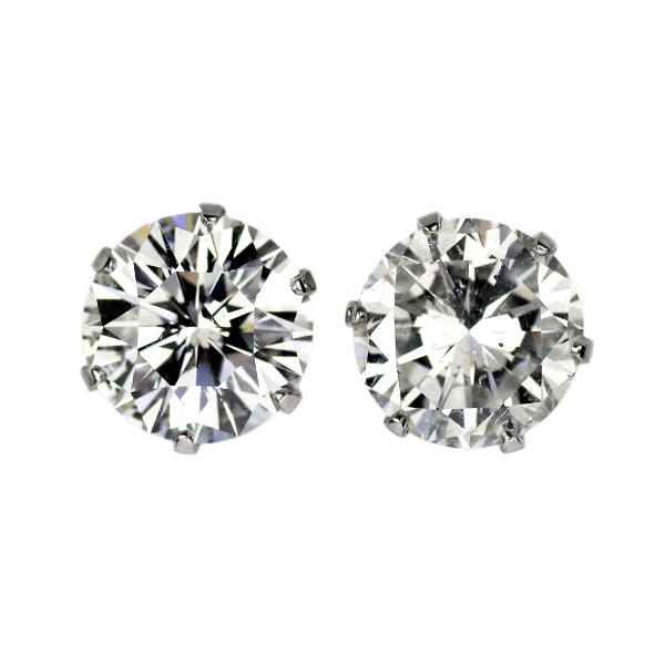 新品 Pt900 ダイヤモンド ピアス 2.086ct H SI2 VG/G スタッド【エスコレ】