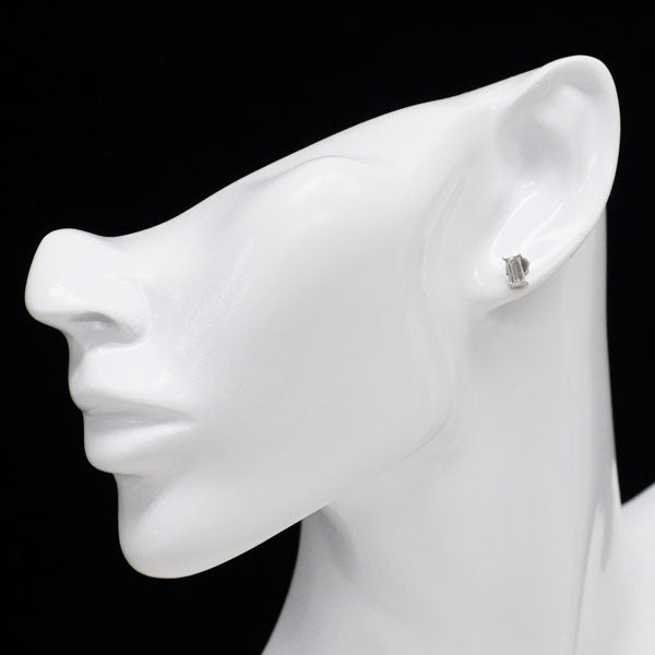 新品 Pt950/Pt900 バゲットカット ダイヤモンド ピアス 0.816ct G/I VS1/VS2 スタッド【エスコレ】