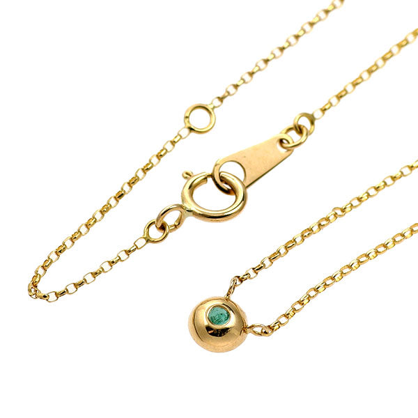 K18YG エメラルド ペンダントネックレス