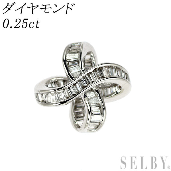 K18WG ダイヤモンド ペンダントトップ 0.25ct