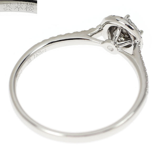 荟萃楼 Pt950 ダイヤモンド リング 0.152ct D0.038ct