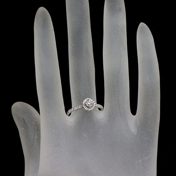 荟萃楼 Pt950 ダイヤモンド リング 0.152ct D0.038ct