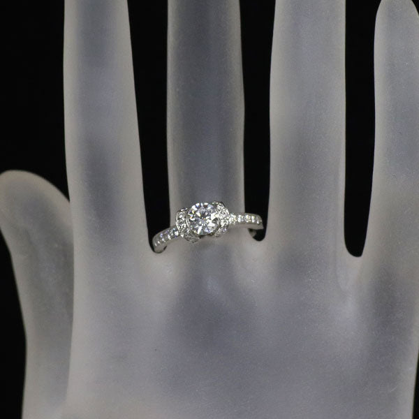 ティファニー Pt950 ダイヤモンド リング 0.64ct リボン