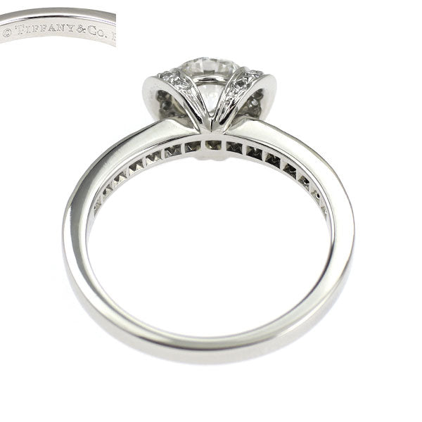 ティファニー Pt950 ダイヤモンド リング 0.64ct リボン