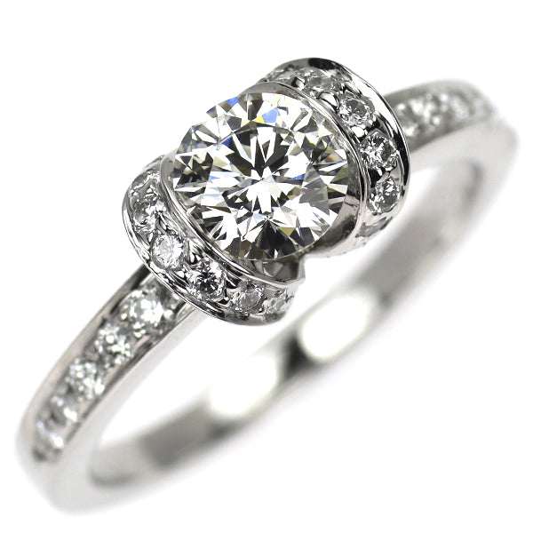 ティファニー Pt950 ダイヤモンド リング 0.64ct リボン
