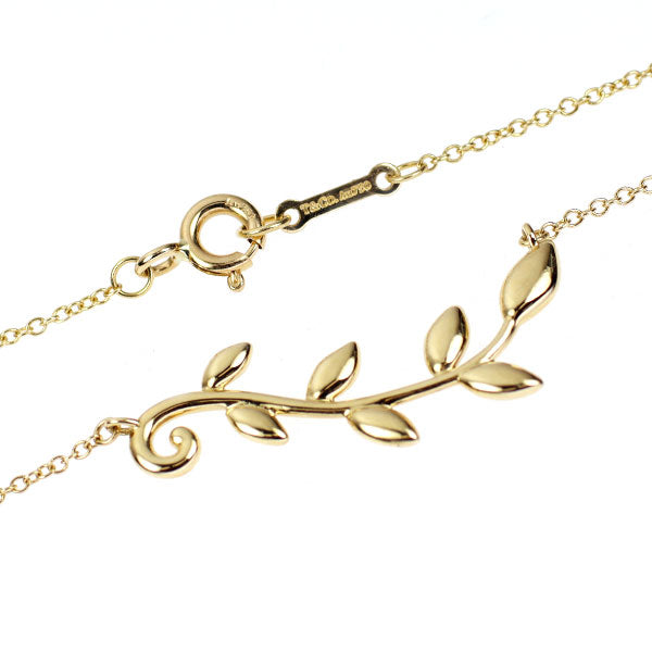 ティファニー K18YG ペンダントネックレス オリーブリーフ