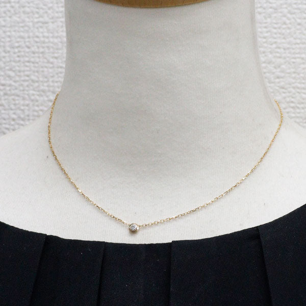 カルティエ K18YG ダイヤモンド ペンダントネックレス ディアマンレジェ/ダムール SM