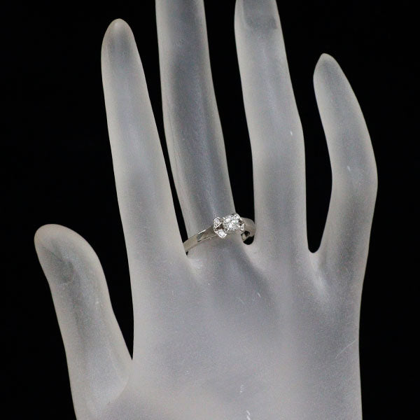 カルティエ Pt950 ダイヤモンド リング 0.24ct D VVS1 3EX バレリーナ ソリテール 55号