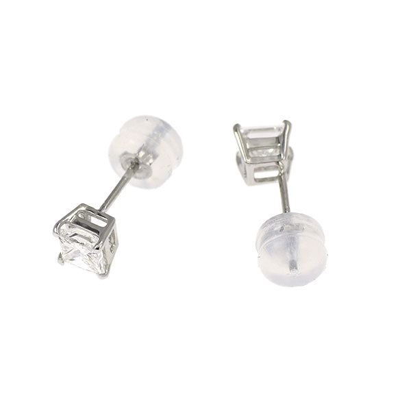 新品 Pt900 プリンセスカット ダイヤモンド ピアス 0.681ct F SI1-2
