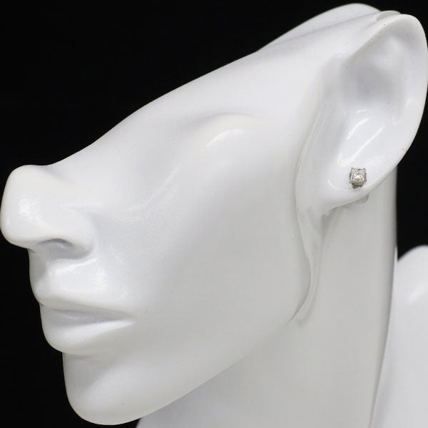 新品 Pt900 プリンセスカット ダイヤモンド ピアス 0.681ct F SI1-2