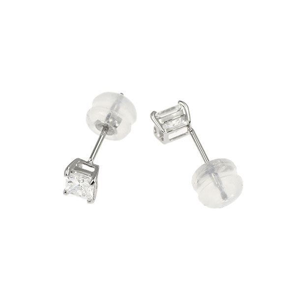新品 Pt900 プリンセスカット ダイヤモンド ピアス 0.465ct E VVS2