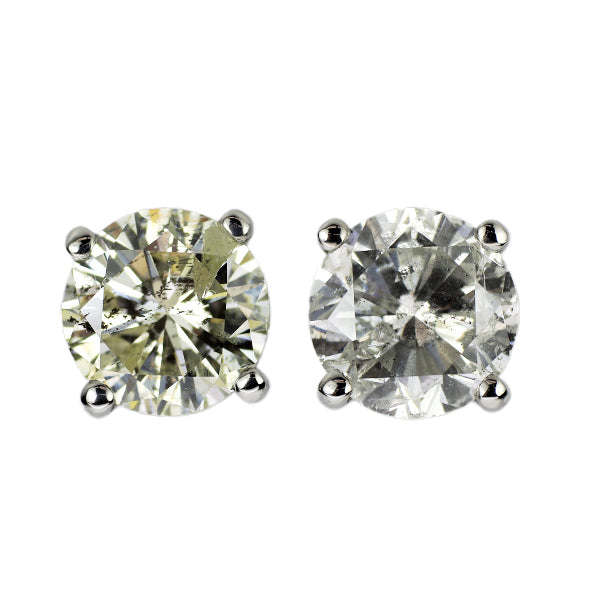 新品 Pt900/ Pt950 ダイヤモンド ピアス 6.059ct I/L I1-2 Fair
