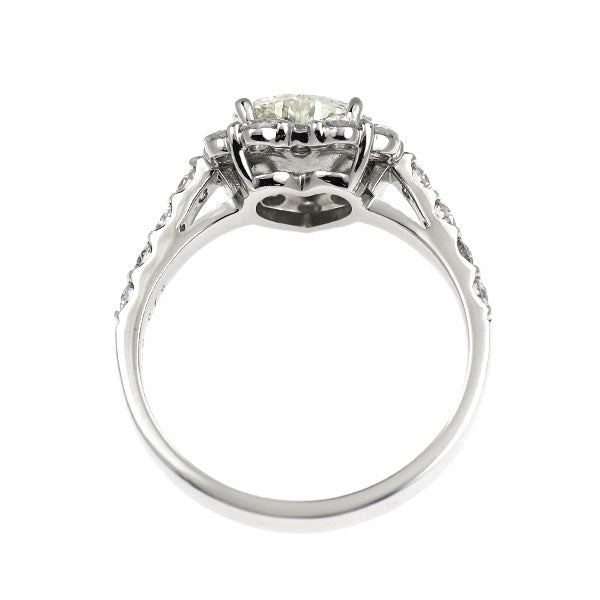 新品 Pt950 ハートシェイプ ダイヤモンド リング 1.060ct J I1 D0.76ct