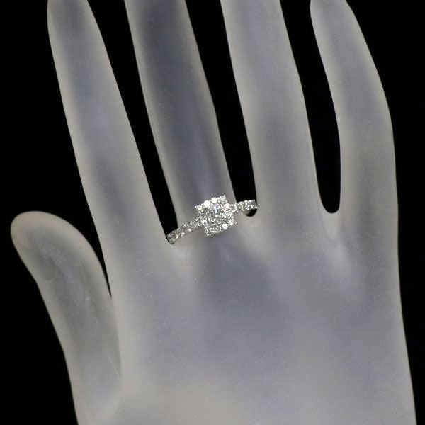新品 Pt950 フランダースカット ダイヤモンド リング 0.320ct E VVS2 D0.50ct