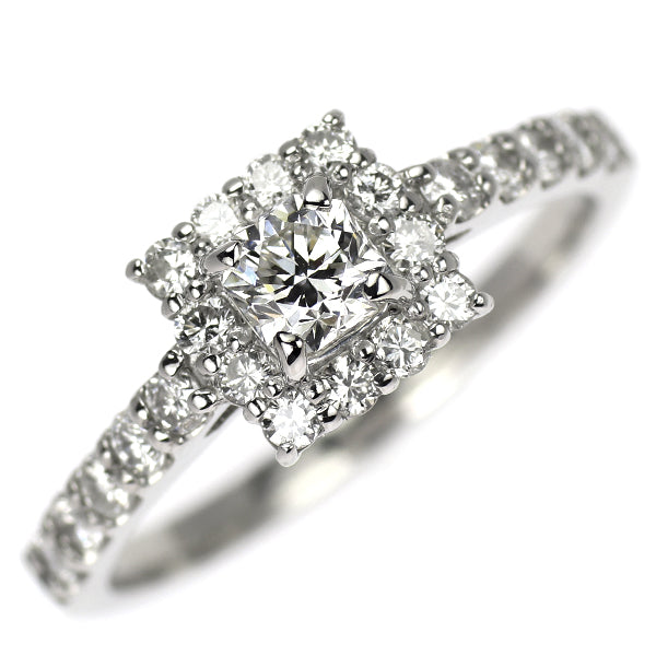新品 Pt950 フランダースカット ダイヤモンド リング 0.320ct E VVS2 D0.50ct