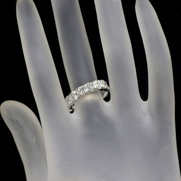 新品 Pt900 プリンセスカット ダイヤモンド リング 3.00ct D-H VVS2-VS2 ハーフエタニティ