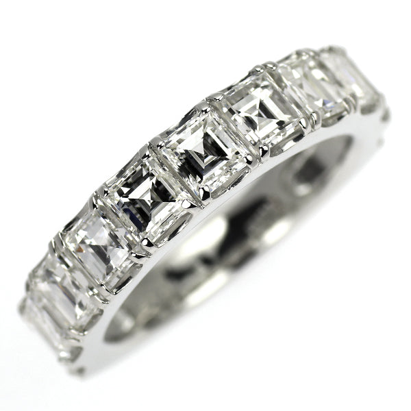 新品 Pt900 カレカット ダイヤモンド リング 3.038ct E-H VVS2-VS2 ハーフエタニティ