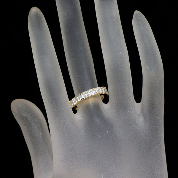 新品 K18YG カレカット ダイヤモンド リング 2.005ct F-H VS1-2 ハーフエタニティ