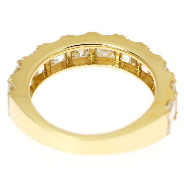 新品 K18YG カレカット ダイヤモンド リング 3.007ct F-H VS1-2 ハーフエタニティ