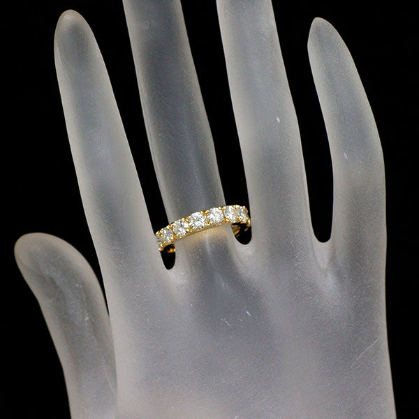 新品 K18YG ダイヤモンド リング 2.044ct I-J SI1-2 VG-G ハーフエタニティ