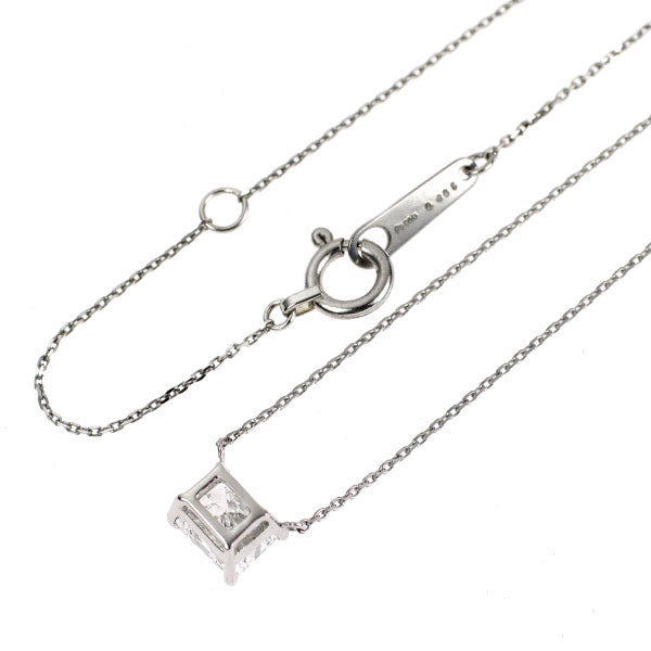 新品 Pt950/ Pt850 LDHプリンセスカット ダイヤモンド ペンダントネックレス 0.485ct F SI2