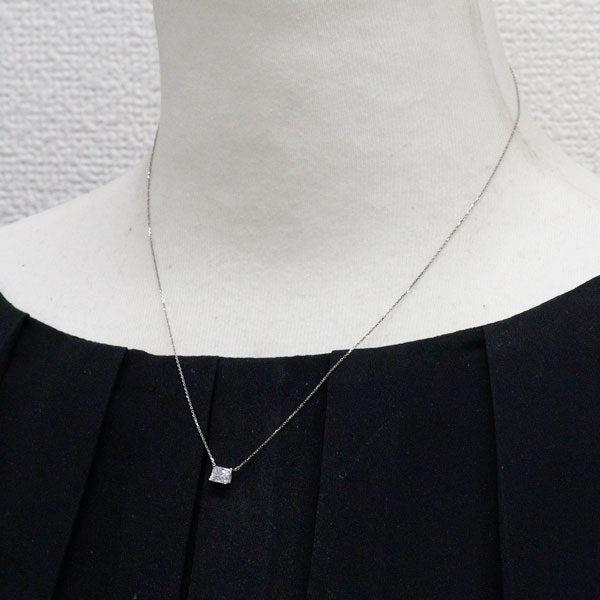 新品 Pt950/ Pt850 LDHプリンセスカット ダイヤモンド ペンダントネックレス 0.485ct F SI2