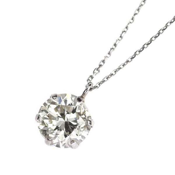 新品 Pt900/ Pt850 ダイヤモンド ペンダントネックレス 1.048ct K（Faint Brown） I1 Fair