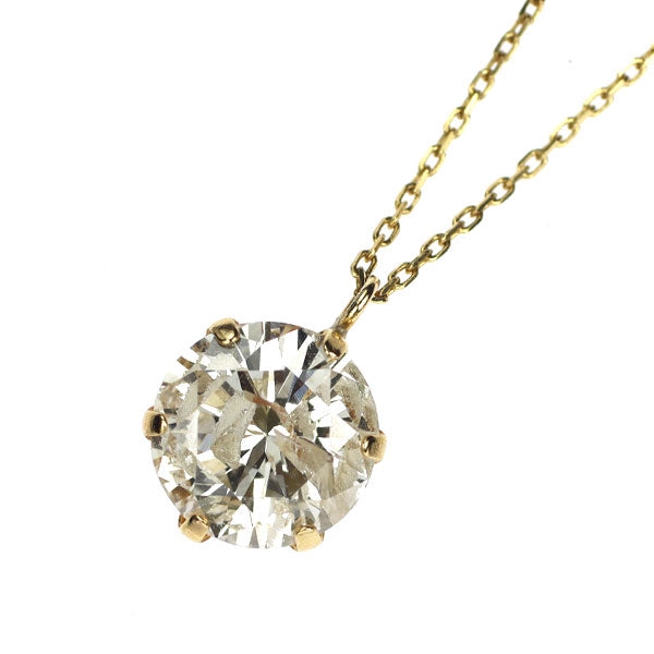 新品 K18YG ダイヤモンド ペンダントネックレス 1.027ct L（Faint Brown） I2 Fair
