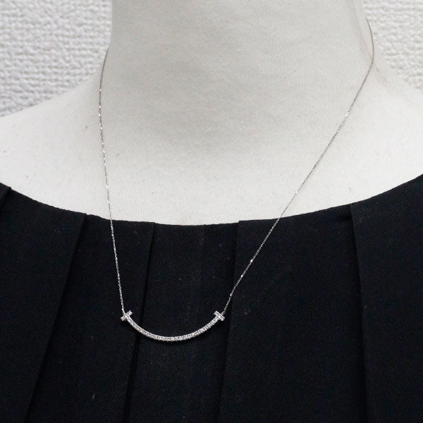 新品 Pt900/ Pt850 ダイヤモンド ペンダントネックレス 0.25ct スマイル