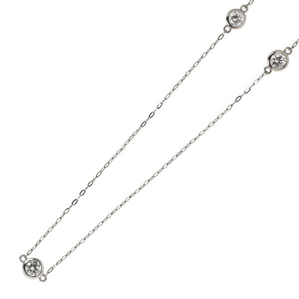 新品 Pt950/ Pt850 ダイヤモンド ロング ステーションネックレス 2.003ct E-G SI2 G 80cm