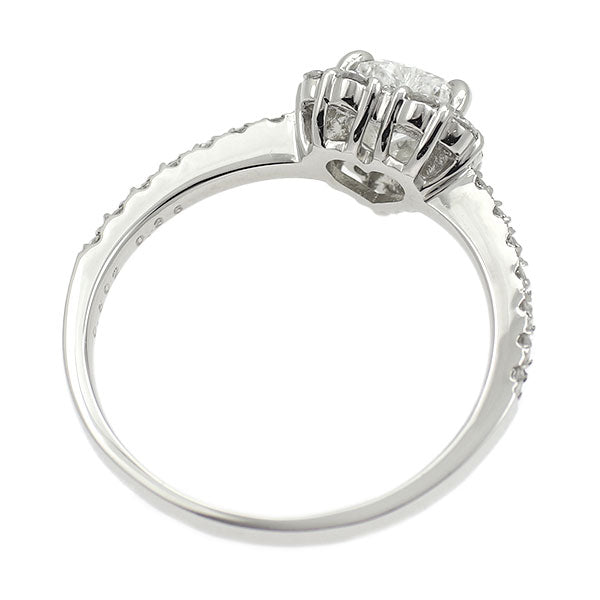 新品 Pt900 ハートシェイプ ダイヤモンド リング 0.502ct D VVS2 D0.36ct