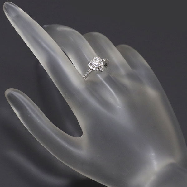 新品 Pt900 ハートシェイプ ダイヤモンド リング 0.502ct D VVS2 D0.36ct