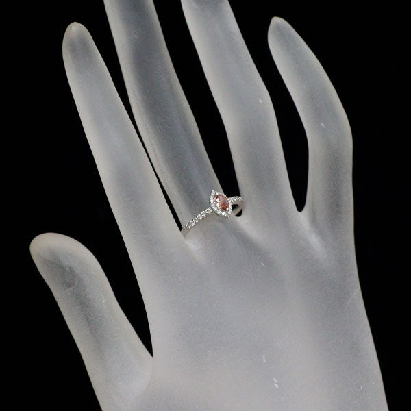 新品 希少 Pt950 マーキスカット天然ピンク ダイヤモンド リング 0.169ct FDOP SI2 D0.18ct