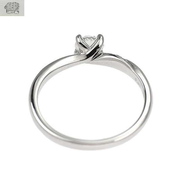 俄 Pt950 ダイヤモンド リング 0.31ct F VVS2 3EX 木洩日